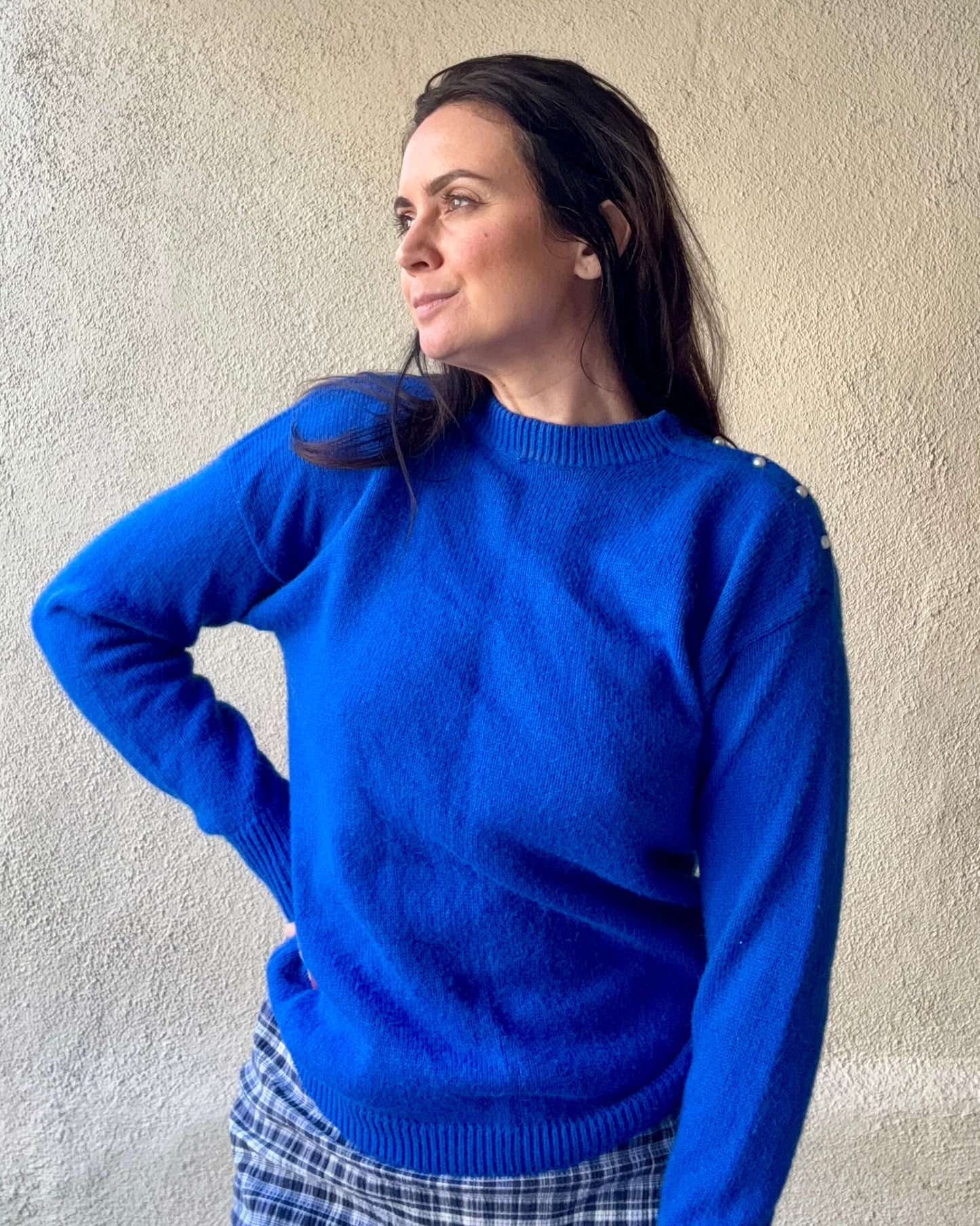 Vintage Rainbow Ridge blue sweater