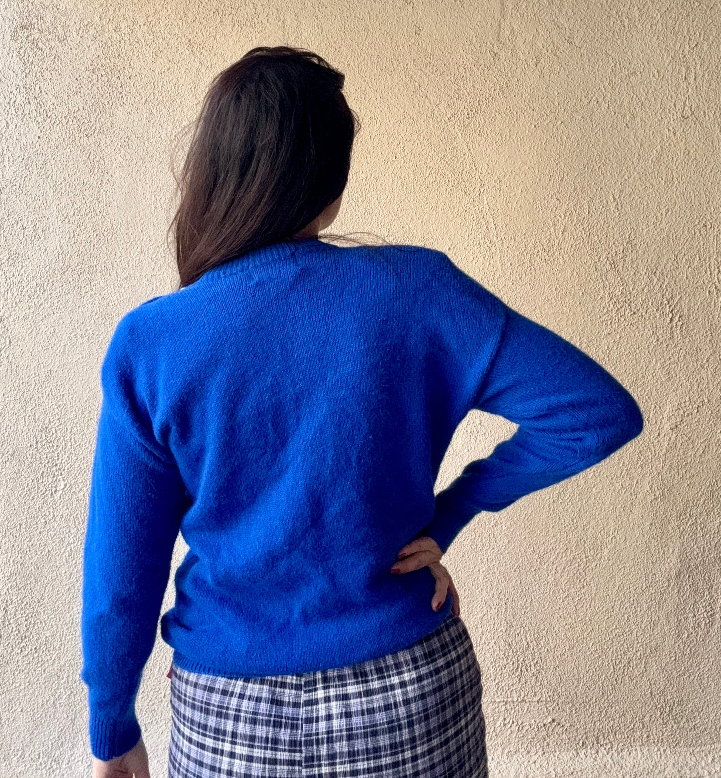 Vintage Rainbow Ridge blue sweater