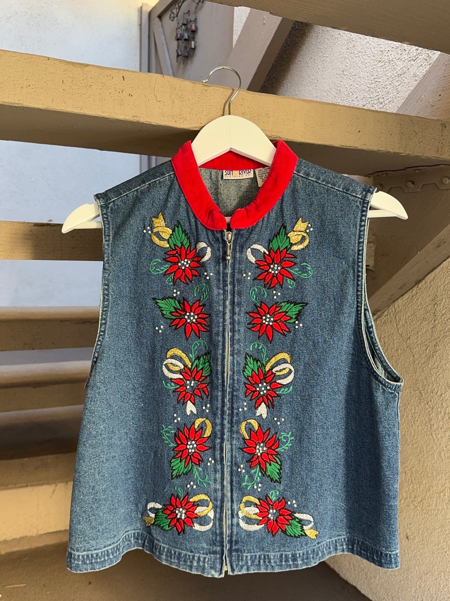 Vintage Denim Vest Christmas