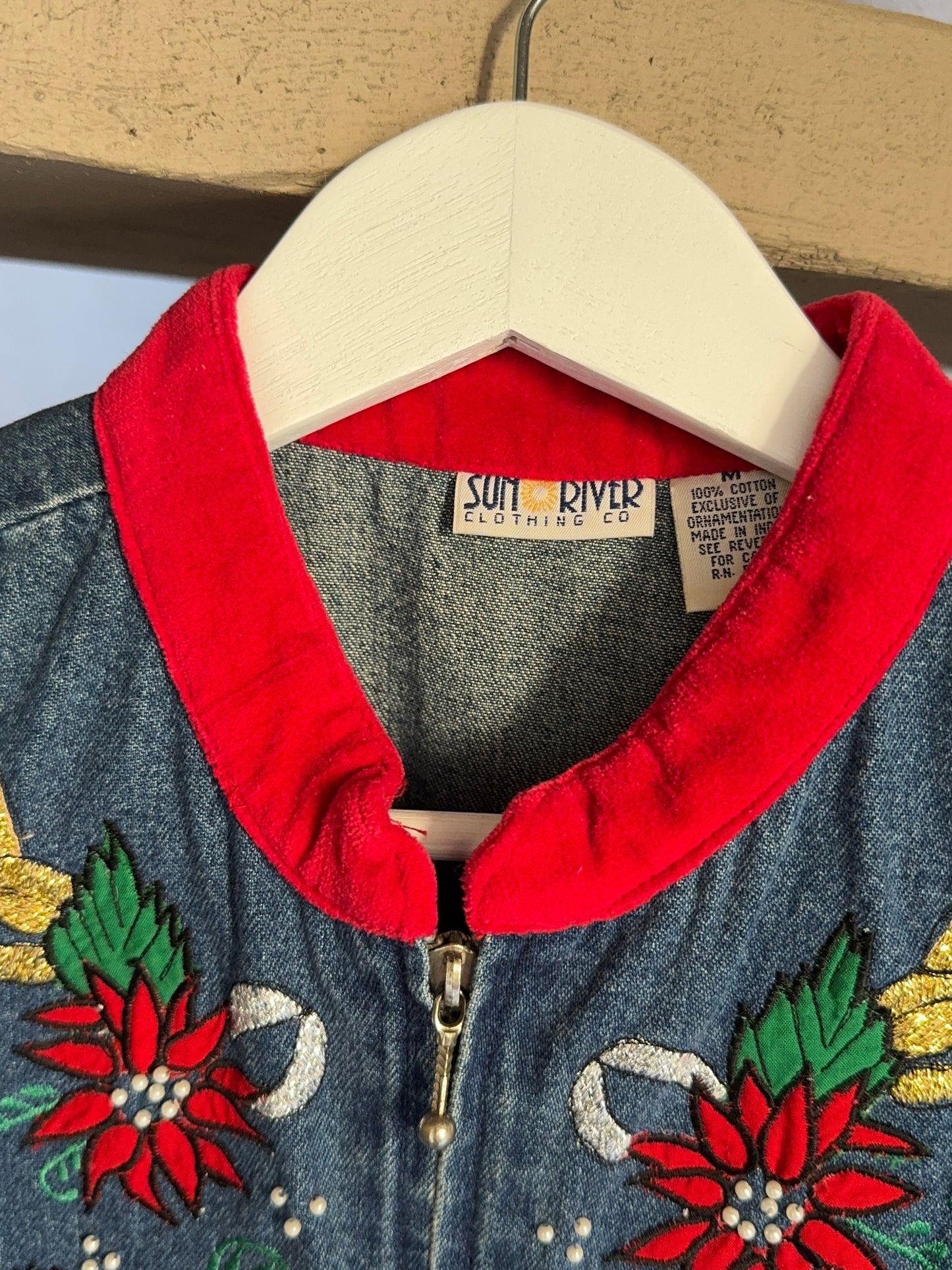 Vintage Denim Vest Christmas