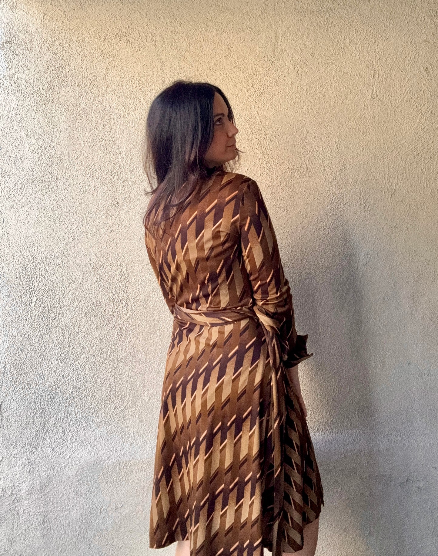 Vintage Brown 70's wrap dress