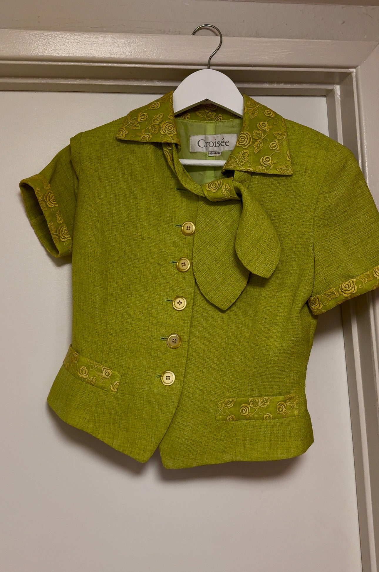 Vintage Croisee Lime Green Short-Sleeve top